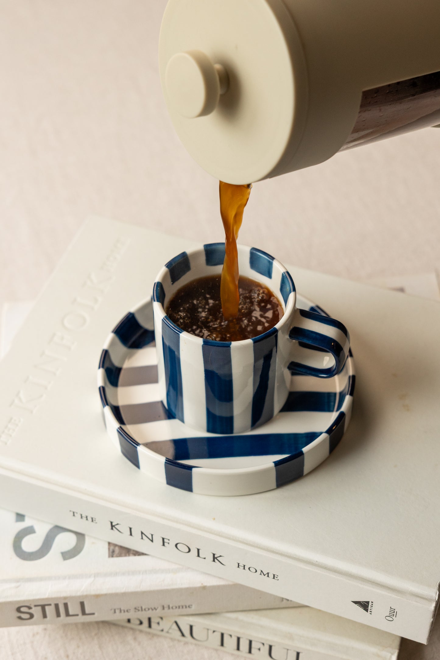 Olivia Striped Mug - Sapphire